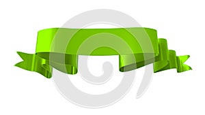 RealisticÃÂ Retro RibbonÃÂ Decorative BannerÃÂ IsoltedÃÂ On White Background photo